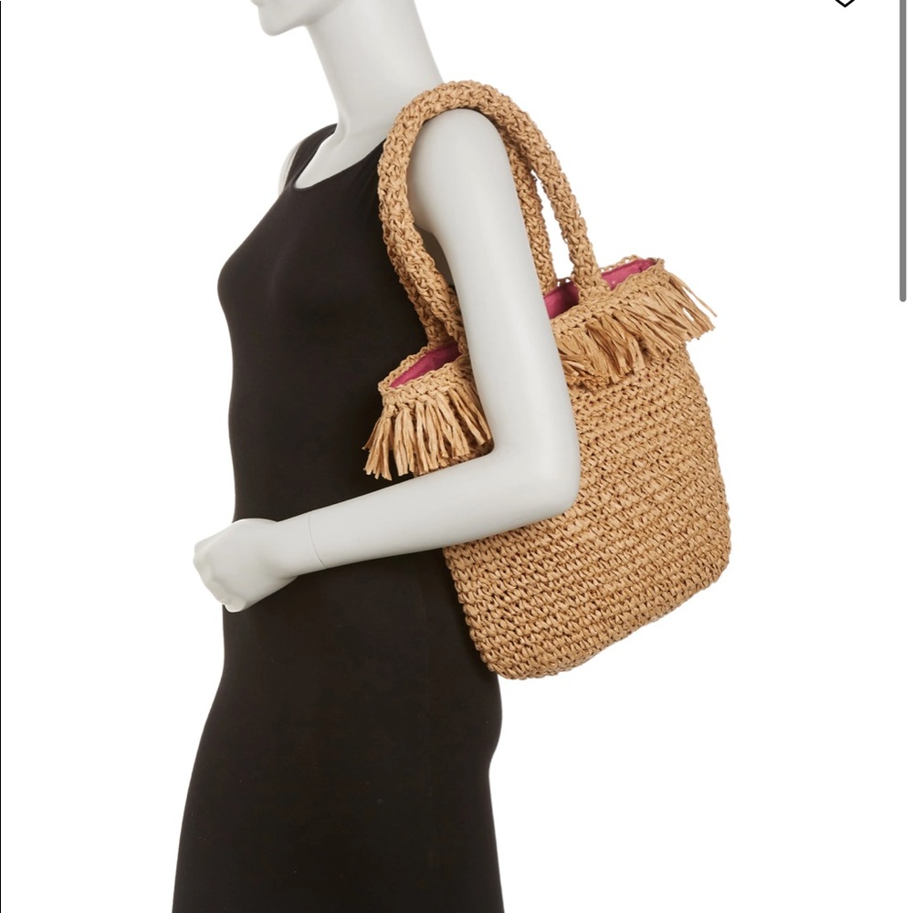 SALE❤️ NWT Palmer Straw Tote Bag In Medium Brown